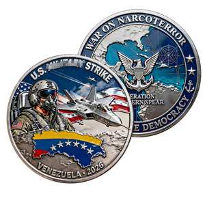 Moneda Conmemorativa Southern Spear, Artesanía Metálica, Decoración con Mapa del Caribe, Águila y Ancla, Regalo de <span class=keywords><strong>Democracia</strong></span> - Product Image 1