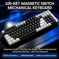 Clavier mécanique de jeu RGB 100 touches avec interface USB-C, durable, en ABS, touches personnalisables - Filaire pour les joueurs