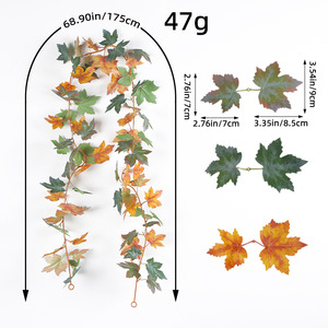 Guirnalda Otoñal A80 Nueva y Mejorada con Luces, 68.9 Pulgadas, Decoración de Acción de Gracias, Guirnalda de Hojas de Arce, Guirnalda Colgante de Hojas Otoñales - Product Image 4