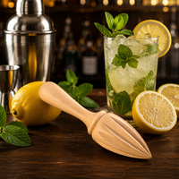 Presse-agrumes manuel en bois de hêtre, presse-citron, presse-orange et lime, outil de cuisine en bois massif