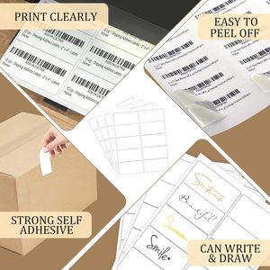 Có thể tái chế <span class=keywords><strong>FBA</strong></span> vận chuyển nhãn nhãn vận chuyển gửi thư dán Nụ Hôn cắt A4 trắng tự dính dán cho laser/Máy in phun - Product Image 6