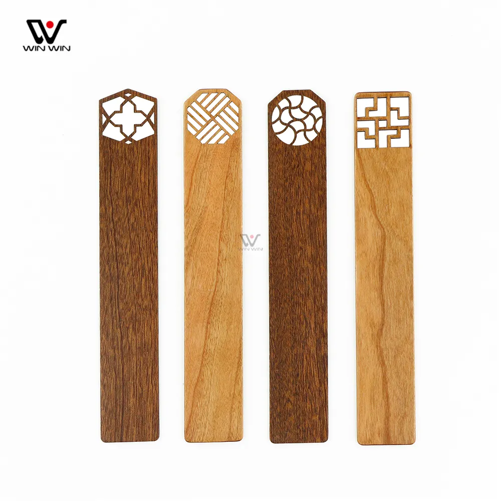 Wholesale 2024 Book Marks 3D Custom Wooden Magnetic Bookmarks