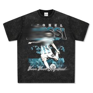 Fútbol Retro americano para <span class=keywords><strong>Messi</strong></span> Impreso Pesado Manga larga Cuello redondo <span class=keywords><strong>Sudadera</strong></span> con capucha Camiseta <span class=keywords><strong>de</strong></span> verano transfronteriza Transpirable - Product Image 2