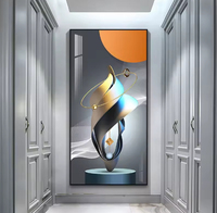 Décoration murale moderne pour salon, affiche géométrique abstraite, peinture sur porcelaine de cristal, tableau mural