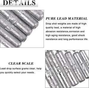 2.5g-20g poids de tir de chute accessoires de plomb de pêche pour les gouttelettes d'eau de bar conception pivotante pour <span class=keywords><strong>la</strong></span> pêche en lac et en rivière - Product Image 5