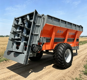 Trailer Mounted Vertical Hydraulic <strong>Manure</strong> &amp; Organic Fertilizer Spreader Machine - Product Image 1