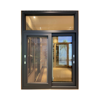 Ventanas corredizas horizontales de doble acristalamiento de aleación de aluminio de acero inoxidable Diseño de rotura térmica para un mejor exterior de pantalla magnética