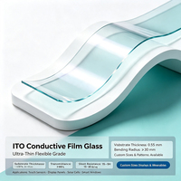 Substrat en verre conducteur ITO à haute transparence, faible résistance, pour écran tactile, écran LCD, cellule solaire photovoltaïque, taille personnalisée