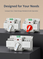 Mini-commutateur de transfert automatique triphasé de type CB 4P 63A, inverseur de source double alimentation AC400V