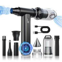 Souffleur d'air sans fil tout métal avec ventilateur turbojet 2-en-1 pour souffler et aspirer, pistolet à air haute puissance 160W