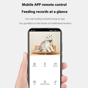 Alimentador inteligente para mascotas, dispensador automático de alimentos <span class=keywords><strong>DogCat</strong></span> con alimentación cuantitativa temporizada, capacidad de 6L, WiFiFunctionRemoteControlledPetFeeder - Product Image 4