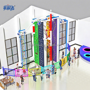 Divertida Escalada en Roca <span class=keywords><strong>con</strong></span> Varios Estilos para Parques Infantiles Interiores, Incluyendo Escalada Vertical <span class=keywords><strong>con</strong></span> Tobogán y Salto al Vacío - Product Image 4
