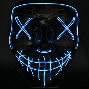 Allument <span class=keywords><strong>la</strong></span> Lueur Néon EL Fil Masque <span class=keywords><strong>purge</strong></span> masque pour <span class=keywords><strong>la</strong></span> fête D'halloween - Product Image 2