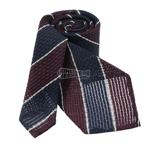 <span class=keywords><strong>Cravate</strong></span> <span class=keywords><strong>en</strong></span> <span class=keywords><strong>grenadine</strong></span> tissée à rayures avec logo personnalisé Paisley Grossa <span class=keywords><strong>Cravate</strong></span> <span class=keywords><strong>en</strong></span> polyester roulée à la main sans pointe <span class=keywords><strong>Cravate</strong></span> pour homme - Product Image 4