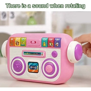 Bébé Montessori Portable Radio Musical Toy Early Education Enlightenment Cartoon Music Player avec lumière et effet sonore animal - Product Image 3