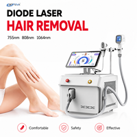Épilateur laser portable à 3 longueurs d'onde, machine d'épilation au laser diode