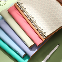 Usine mixte en vrac B5 cahier à couverture rigide agenda personnalisé avec reliure en spirale couverture en feuille de cuir pas cher recharges à feuilles mobiles