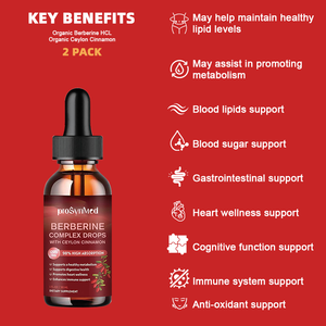 Экстракт берберина в жидких каплях 500 мг, капсулы для поддержки уровня сахара в крови GlucoFit, для метаболического здоровья и хорошего самочувствия сердца, растительные добавки - Product Image 3