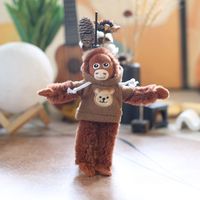 Peluche mignonne de 20 cm, petit singe à capuche, poupée pour machine à griffes, pendentif de sac à dos, porte-clés, chimpanzé, vente chaude en gros