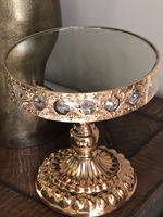 Table à gâteau à illusion flottante - Socle en acrylique et or de qualité muséale pour centres de table de mariage