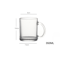 2026 JH Verre à eau avec poignée, résistant à la chaleur, vente en gros, très demandé, pour jus et lait, design minimaliste, en verre cristallin