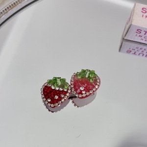 Horquilla de <span class=keywords><strong>Fresa</strong></span> con Diamantes de Imitación, Pinza para el Cabello con Brillo de Frutas, Accesorio de Moda para Peinados Diarios, Regalo de Joyería - Product Image 4