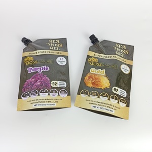 BPA ฟรีถุงใส่น้ำแบบพับได้พร้อมพวยออกแบบได้เองถุงบรรจุเจลมอสทะเล - Product Image 2