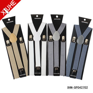 Zhejiang vente en gros personnalisé noir jaune plaine pas cher <span class=keywords><strong>garçon</strong></span> élastique 3 Clips <span class=keywords><strong>bretelles</strong></span> pour hommes - Product Image 2
