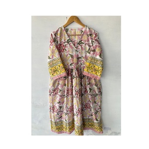 Robes florales brodées imprimées pour femmes, tenues de soirée et de fête, exportées dans le monde entier depuis l'Inde, les plus vendues - Product Image 1