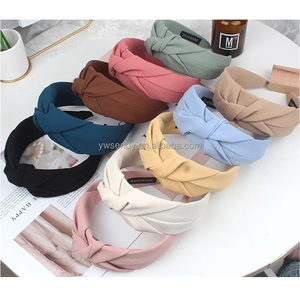Băng Đô Màu Trơn Thắt Nút Xoắn Mùa Thu Đông Cho Nữ Phụ Kiện Đội Đầu Đa Năng Viền Rộng Bán Sỉ Từ Nhà Máy - Product Image 1