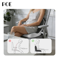 Cojín de Asiento de Espuma Viscoelástica con Logotipo Personalizado, Soporte Lumbar Integrado para Silla de Oficina y Auto, Almohadilla para Coxis, Funda Lavable, OEM