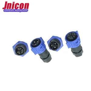 Jnicon Group M19 IP67 male female electrical wire to board connector 3pin 20A quick lock connector for grow light