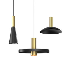 Conjunto completo de candelabro, pantalla diferente, luz LED colgante, cilindro de decoración de aluminio dorado, lámpara colgante de estilo <span class=keywords><strong>Loft</strong></span> para luz del hogar - Product Image 1