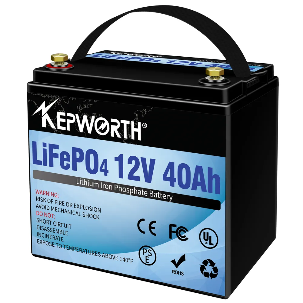 En iyi ab/İngiltere/abd stok 12V 40Ah lifepo4 pil paketi süper şarj edilebilir taşınabilir lityum-iyon pil 12.8V 40Ah derin döngülü akü