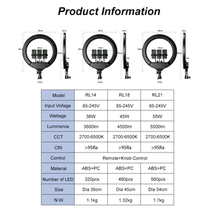 Lampe annulaire de salon la mieux notée, télécommandée, à intensité variable et température de teinte réglable, pour la coupe de cheveux, le maquillage, les prises de vue en studio et la coiffure - Product Image 5