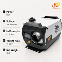 Chauffage au diesel intégré OkyRie AX53H 5000W 12/24/220V, chauffage portable pour véhicule, pour cabine de camion de 20m³, camping-car, caravane