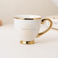 Mug en céramique électroplaqué de luxe créatif pour la maison, le bureau, le thé de l'après-midi, le restaurant, les voyages, le café, un cadeau d'anniversaire