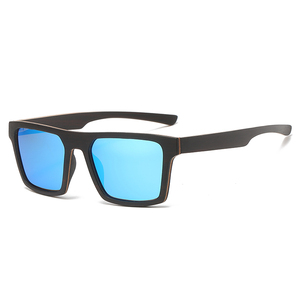 Square Sport TAC Polarized UV400 Wooden Frame Custom Logo Unisex Sunglasses - Product Image 4