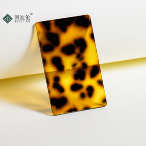 Lámina de Plástico Acrílico PMMA Rígido con Patrón Imitación Caparazón de Tortuga, de 3mm a 20mm, Color Ámbar - Product Image 6
