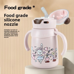 Nuevo Termo Infantil de Acero Inoxidable 316 de Grado Alimenticio, Botella Portátil de 400ml para Estudiantes, Guardería y Bebés, con Aislamiento Térmico - Product Image 3