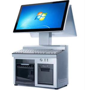 Dual Screens 15.6 Inch Terminal With 15.6 Inch 2nd Display Keyboard <b>Printer</b> for Retail Checkout Counter - Product Image 1