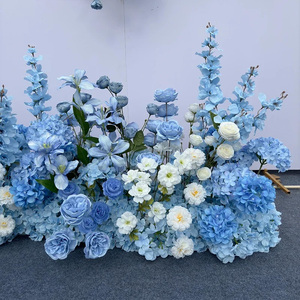 Bunga Sutra Seri Biru Putih untuk Dekorasi Pernikahan, Bunga Kering Gantung, Dekorasi Meja Acara Pesta, Rangkaian Bunga - Product Image 4