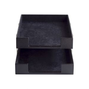 Porte-documents double en cuir, organiseur de bureau et accessoires de bureau, plateaux à dossiers, organiseur de fournitures de bureau - Product Image 6