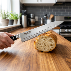 Cuchillo de Chef Seki Japan de Acero Inoxidable con Hoja Dentada y Mango de Plástico, Logotipo Personalizado - Product Image 3