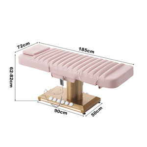 Multi-Functional ABS 2in1 CE Certified Beauty Salon <b>Bed</b> Modern Electric Sturdy Frame Foot Control <b>LED</b> Light Gold Base - Product Image 2