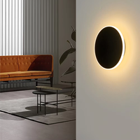 Applique murale LED moderne, extérieure, ronde, en aluminium, éclairage intérieur/extérieur, villa, escalier, 12W 20W
