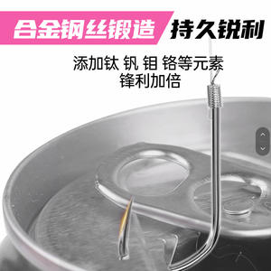 Ensemble de hameçons doubles Strongfengshen, hameçons courts pour la pêche à la carpe crucian, eau douce, prêts à l'emploi - Product Image 4