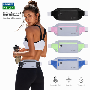 Bolsa de Cintura Slim à Prova d'Água para Corrida, Cinto Esportivo com Abertura para Fones de Ouvido e Faixa Refletiva para Homens e Mulheres - Product Image 2