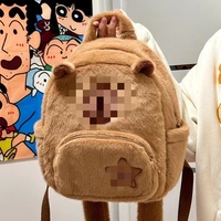 Luckykoo CapyBackpack Durable décontracté multifonction en peluche Bookbag sac à dos grande peluche cadeau coréen pour enfants garçons filles pour l'école
