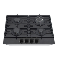 Cuisinière à gaz en verre trempé 1 2 3 4 5 6 brûleurs pour cuisine pour hôtel et usage domestique
